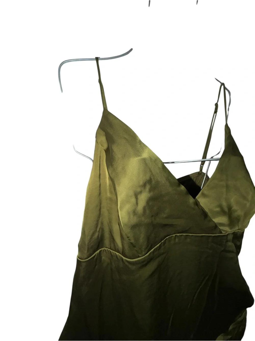 wild fable Olive Green Asymmetrical Slip Dress
